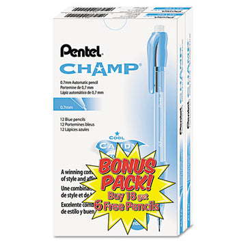 Pentel® Champ Mechanical Pencil, 0.9 Mm, Hb (#2.5), Black Lead, Translucent Black Barrel, Dozen freeshipping - TVN Wholesale